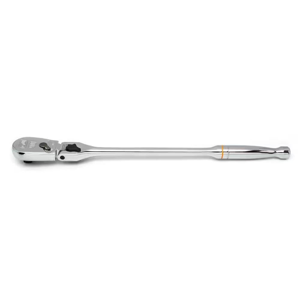 1/2 In. Drive 90-Tooth Locking Flex Head Teardrop Ratchet with 17 In. Handle