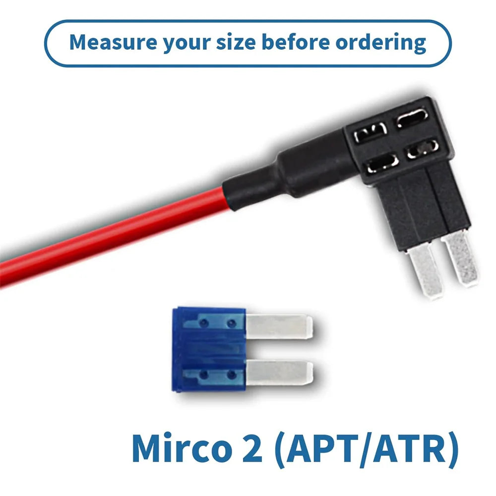 Upgraded Micro 2 Fuse Tap Adapter - Add a Circuit Fuse Tap 12V, Fuse Tap Adapter and 15AMP Fuses, Micro 2 Fuse Connector