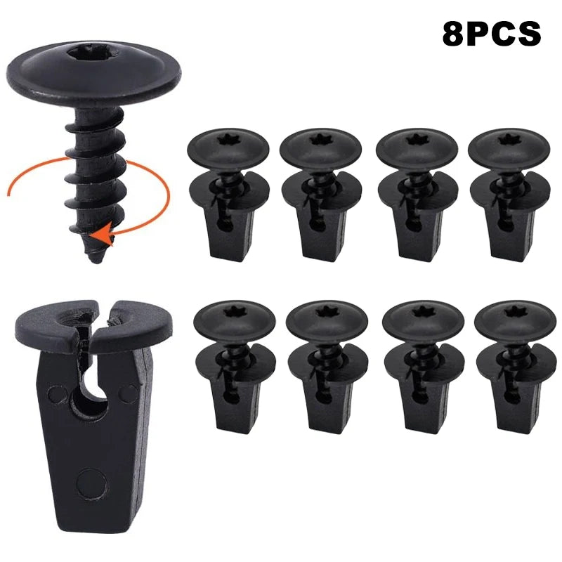 1/20Pcs Car Fastener Snap Screws Kit Auto Fender Lining Retainer Snap Door Panel Metal Fastener Clips Rivet Set Auto Accessories