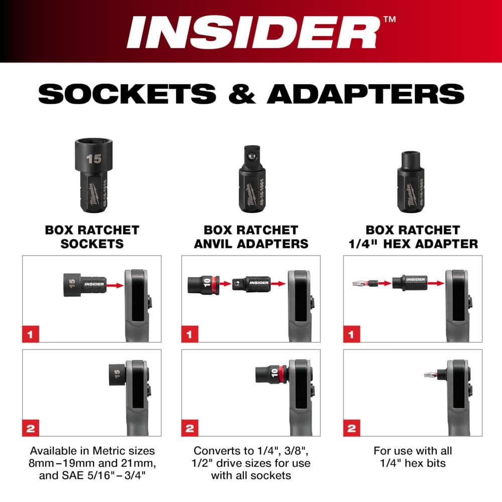 M12 FUEL 12V Lithium-Ion 3/8 In. & 1/4 In. Brushless Compact Cordless Ratchet with Impact Driver